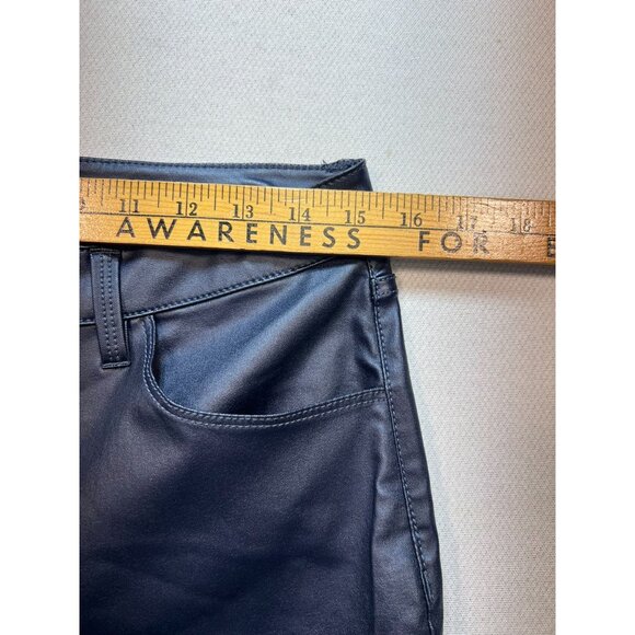 Susan Graver Women's Rayon Skinny Jeans Stretch Size 10 Dark Blue Solid Pockets - Picture 8 of 11